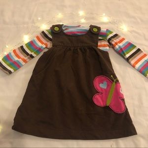 Carter’s girls dress 18 months brown pinafore